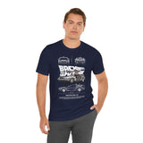 Futuristic Retro Sci Fi Time Travel Car Blueprint Art Unisex Heavy Cotton Tee Premium Streetwear For Vintage Car Lovers Collectors And Enthusiasts