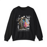 Sculptural Future Statue Art Graphic Unisex Heavy Blend Crewneck Sweatshirt Cosmic Greek Goddess Abstract Streetwear Pullover