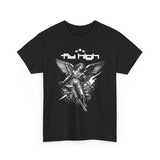 Fly High Angel Design Unisex Heavy Cotton Tee Streetwear Graphic T Shirt Spiritual Guardian Winged Warrior Style