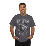 Universe Is Wide Graphic Unisex Heavy Cotton Tee Cosmic Galaxy Butterfly Space Streetwear T Shirt