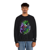 Symbiotic Madness Unisex Sweatshirt Heavy Blend Streetwear Bold Gothic Design Psychological Art Fashion Cozy Wear for Fearless Creators and Dark Energy Lovers