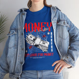 Money Motivation Hustler Mindset Graphic Print Unisex Heavy Cotton Tee Streetwear Power T Shirt