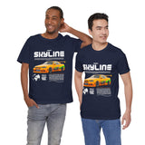 JDM Street Racing Legend Skyline R34 Inspired Supra MK4 Style Unisex Graphic Tee Japanese Drift Car Culture Motorsport Streetwear Shirt