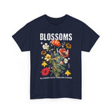 Blossoms Floral Graphic Unisex Heavy Cotton Tee Comfortable Streetwear Timeless Charm Motivational Nature Inspired T Shirt Perfect Gift for Garden Lovers Friends Birthdays Casual Everyday Wear