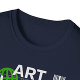 Collage Art Unisex Softstyle T Shirt Modern Graphic Tee Black Futuristic Nature Inspired Abstract Design Minimalist Streetwear Creative Fashion Outfit