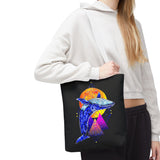 Ballena Cosmic Whale Art Eco Tote Bag Vibrant Geometric Ocean Design Durable Canvas Reusable Shopping Bag Premium Artistic Streetwear Accessory Perfect Gift for Nature Lovers Dreamers and Creative Thinkers