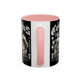 Cronus The Dark Sovereign Accent Coffee Mug 11oz 15oz Greek Mythology Statue Graphic Gothic Streetwear Bold Artistic Ceramic Cup