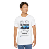 Blue Apex Muscle Coupe Blueprint Art Unisex Heavy Cotton Tee Powerful Street Machine Graphic Shirt for Car Lovers and Collectors