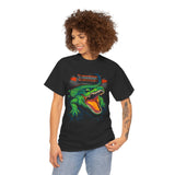 Beast Of The Stadium Unisex Heavy Cotton Tee Electric Crocodile Power Design Bold Neon Green Reptile Artwork For Streetwear And Fearless Fashion Lovers