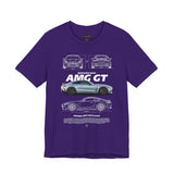 Silver Grand Tourer Coupe Artwork Unisex Heavy Cotton Tee High Performance Inspired Streetwear Graphic Shirt For Car Lovers And Modern Automotive Art Fans