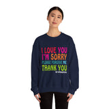Ho’oponopono Crewneck Unisex Sweatshirt Heavy Blend Pullover Healing Affirmation Spiritual Gratitude Mindfulness Positive Energy Apparel