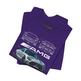 Silver Performance Coupe Front View Art Unisex Tee Luxury Speed Streetwear Automotive Graphic Shirt