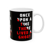 Unisex Once Upon A Time There Lived A Ghost Ceramic Coffee Mug Horror Graphic Cup Spooky Paranormal Gothic Halloween Inspired Scary Storytelling Drinkware