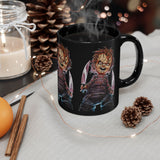 Chucky Horror Mug Killer Doll Coffee Cup Creepy Movie Art Design Halloween Horror Streetwear Collectible Ceramic Drinkware Perfect Gift For Horror Fans Festivals Tattoo Artists And Spooky Season Lovers