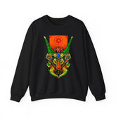 Cell Samurai Unisex Heavy Blend Crewneck Sweatshirt Futuristic Japanese Warrior Art Neon Cyberpunk Streetwear Anime Inspired Comfortable Warm Pullover For Tattoo Artists Festivals And Bold Fashion...