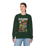 Blossoms Floral Crewneck Sweatshirt Comfortable Unisex Pullover Timeless Charm Streetwear Nature Inspired Empowerment Design Perfect Gift for Garden Lovers Friends Birthdays Cozy Days Casual Wear