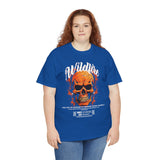 Wildfire Skull Flames Unisex Heavy Cotton Tee Gothic Inferno Graphic Bold Streetwear Motivational Statement T Shirt