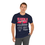 Pink Custom Roadster Blueprint Art Unisex Heavy Cotton Tee Retro Tuner Inspired Streetwear Graphic Shirt for Car Lovers and Daily Casual Wear