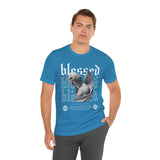 Blessed Angel Statue Graphic Unisex Jersey Short Sleeve Tee Gothic Streetwear Aesthetic Spiritual Bold Artistic Fashion T Shirt