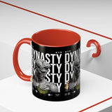 Dynasty Accent Coffee Mug 11oz 15oz Black Ceramic Mug with Roman Statue Bust and Butterfly Artwork for History Lovers and Modern Art Fans