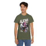 Aliens Exist UFO Graphic Unisex Heavy Cotton Tee Sci Fi Streetwear T Shirt Extraterrestrial Space Alien Design