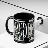 Heavenly Bond Accent Coffee Mug 11oz 15oz Angel And Lion Statue Spiritual Artistic Graphic Ceramic Cup Bold Motivational Streetwear Inspired Fashion Drinkware