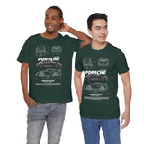 Ultra Sleek Performance Sports Coupe Blueprint Art Unisex Heavy Cotton Tee for Car Lovers and Streetwear Fans