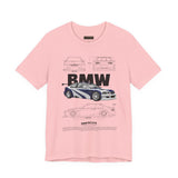 Blue Track Ready Performance Coupe Artwork Unisex Heavy Cotton Tee High Speed Racing Inspired Streetwear Graphic Shirt For Car Enthusiasts And Motorsport Art Fans