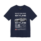 Japanese Performance Coupe Skyline Inspired Unisex Streetwear Tee High Speed Racing Car Graphic Shirt JDM Culture Drift Style Automotive Art Design For Car Lovers Urban Fashion