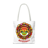 Kathakali Tote Bag Kerala Traditional Dance Art Canvas Bag Indian Culture Onam Festival Malayalam Heritage Ethnic Graphic Reusable Shopping Bag