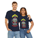 Rock Skull Roses Unisex Heavy Cotton Tee Vintage Rebel Art Bold Graphic Streetwear Inspired By Wild Freedom Music Culture Perfect For Festivals Concerts And Everyday Edge