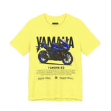 R3 Inspired Sport Motorcycle Art Unisex Heavy Cotton Tee Dynamic Streetwear Graphic for Riders and Moto Enthusiasts