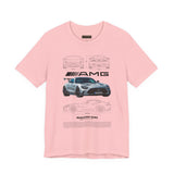 Aggressive Silver Widebody Supercar Blueprint Unisex Heavy Cotton Tee Performance Street Machine Graphic Shirt For Car Lovers And Gearheads