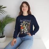 My Heart Is Beating Floral Anatomy Collage Unisex Heavy Blend Crewneck Sweatshirt Vintage Abstract Graphic Bold Artistic Streetwear Pullover