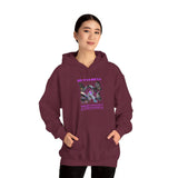 Unisex Heavy Blend Hooded Sweatshirt Butterfly Holographic Graphic Hoodie Black Streetwear Where Elegance Takes Flight Trendy Aesthetic Fashion Outfit