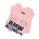 Blue Track Ready Performance Coupe Artwork Unisex Heavy Cotton Tee High Speed Racing Inspired Streetwear Graphic Shirt For Car Enthusiasts And Motorsport Art Fans