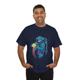 Galactic Dream Astronaut Neon Art Unisex Heavy Cotton Tee Bold Cosmic Streetwear Graphic T Shirt Vibrant Space Design Comfortable Classic Fit Everyday Wear Perfect Gift for Sci Fi Lovers and Creative...
