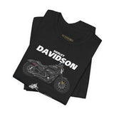 Harley Davidson Sportster Inspired Cruiser Motorcycle Blueprint Graphic Unisex Heavy Cotton Tee Premium Biker Streetwear T Shirt for Riders Enthusiasts Everyday Wear