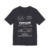 Ultra Sleek Performance Sports Coupe Blueprint Art Unisex Heavy Cotton Tee for Car Lovers and Streetwear Fans
