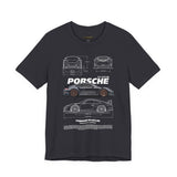 Ultra Sleek Performance Sports Coupe Blueprint Art Unisex Heavy Cotton Tee for Car Lovers and Streetwear Fans