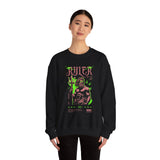 Ruler of the Sea Poseidon Unisex Heavy Blend Crewneck Sweatshirt Greek Mythology Statue Graphic Gothic Streetwear Bold Artistic Pullover