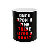 Unisex Once Upon A Time There Lived A Ghost Ceramic Coffee Mug Horror Graphic Cup Spooky Paranormal Gothic Halloween Inspired Scary Storytelling Drinkware