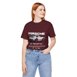 Porsche High-Performance Track Machine Blueprint Design Unisex Heavy Cotton Tee Powerful Street Racing Inspired Graphic Shirt