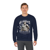 Cronus The Dark Sovereign Unisex Heavy Blend Crewneck Sweatshirt Greek Mythology Statue Graphic Gothic Streetwear Bold Artistic Pullover