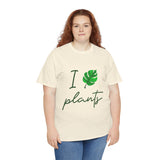 I Love Plants Unisex Heavy Cotton Tee Eco Friendly Botanical Leaf Nature Lover Green Gardening T Shirt Sustainable Plant Parent Gift For Gardeners