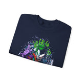 Symbiotic Madness Unisex Sweatshirt Heavy Blend Streetwear Bold Gothic Design Psychological Art Fashion Cozy Wear for Fearless Creators and Dark Energy Lovers