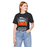 Legendary Orange Street Machine Rear View Unisex Heavy Cotton Tee Powerful JDM Inspired Car Art Graphic Shirt for Collectors and Gearheads