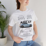 Silver Grand Tourer Coupe Artwork Unisex Heavy Cotton Tee High Performance Inspired Streetwear Graphic Shirt For Car Lovers And Modern Automotive Art Fans