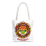 Kathakali Tote Bag Kerala Traditional Dance Art Canvas Bag Indian Culture Onam Festival Malayalam Heritage Ethnic Graphic Reusable Shopping Bag