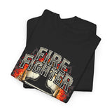 Firefighter Heroic Spirit Unisex Heavy Cotton Tee Bold Firefighter Graphic Shirt Courageous Rescue Design Motivational Streetwear Gift for Firefighters, Heroes, and Everyday Warriors